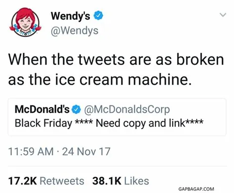 wendys twitter x mcdonalds roast