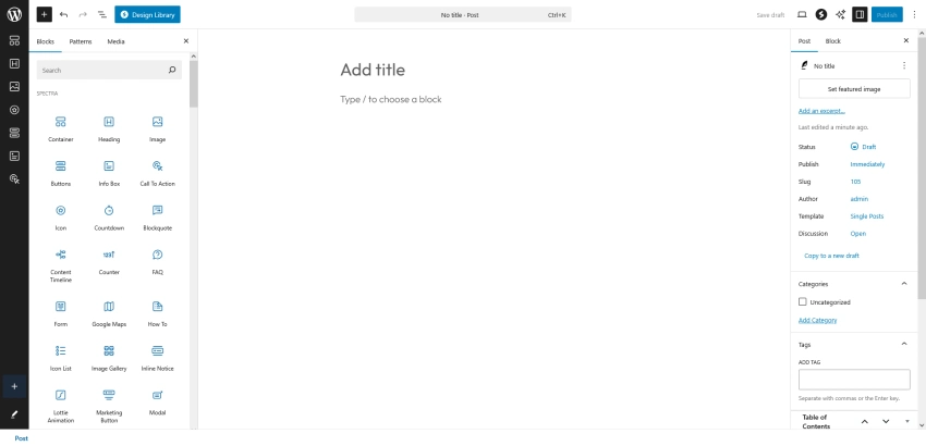 wordpress cms page blog editor