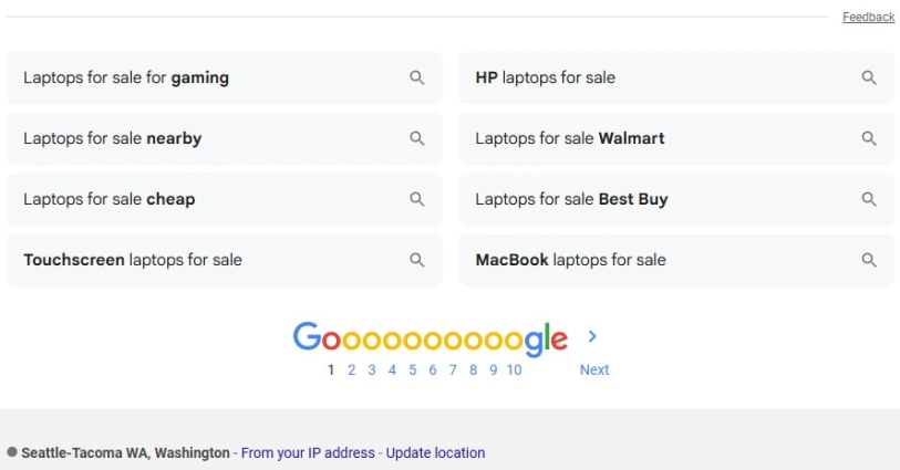 google search related keywords