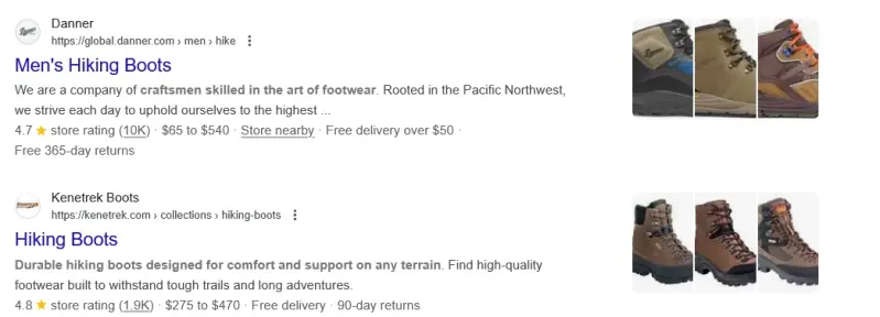 transactional keyword pages