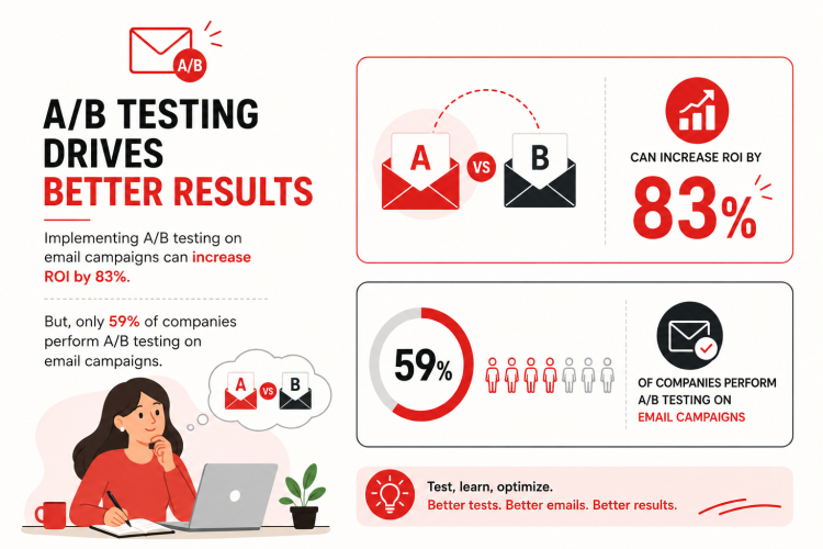 email campaigns a b testing roi