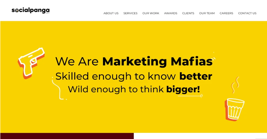 socialpanga digital marketing company home page