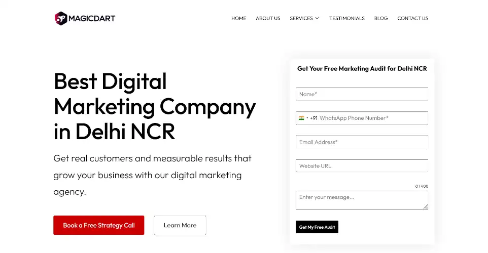 magicdart conversion rate optimized page example