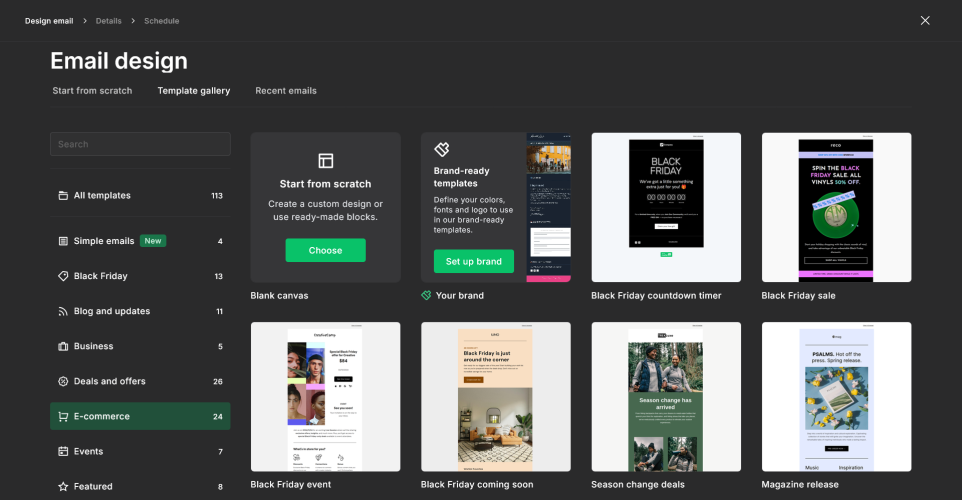 mailerlite email marketing software templates