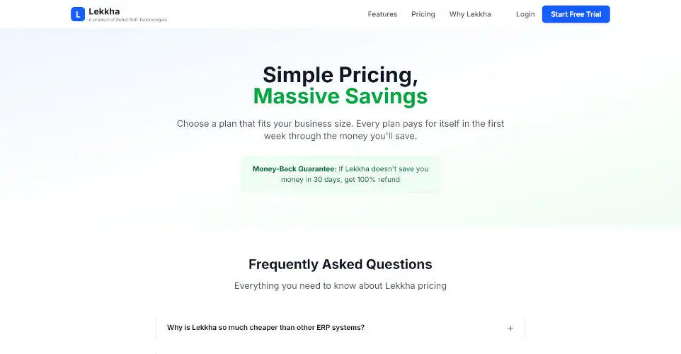 moneyback guarantee on lekha website