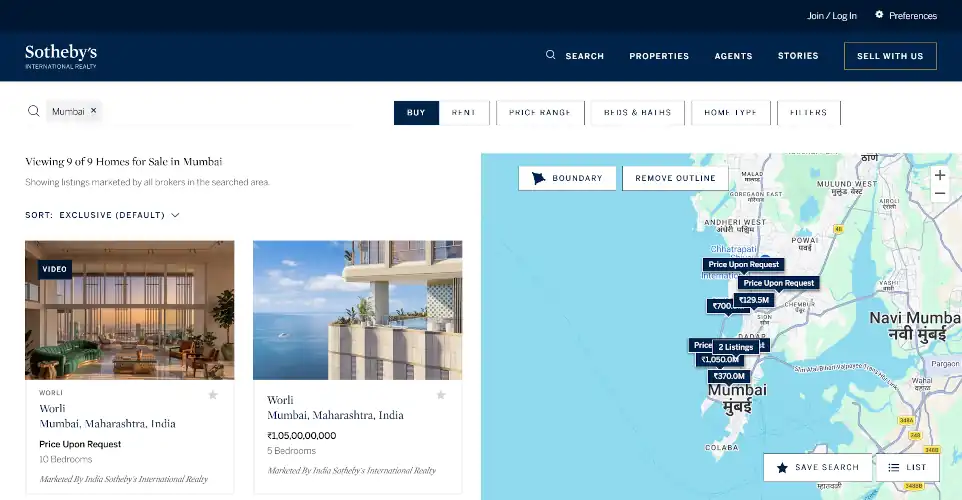 sotheby s international realty listings bombay